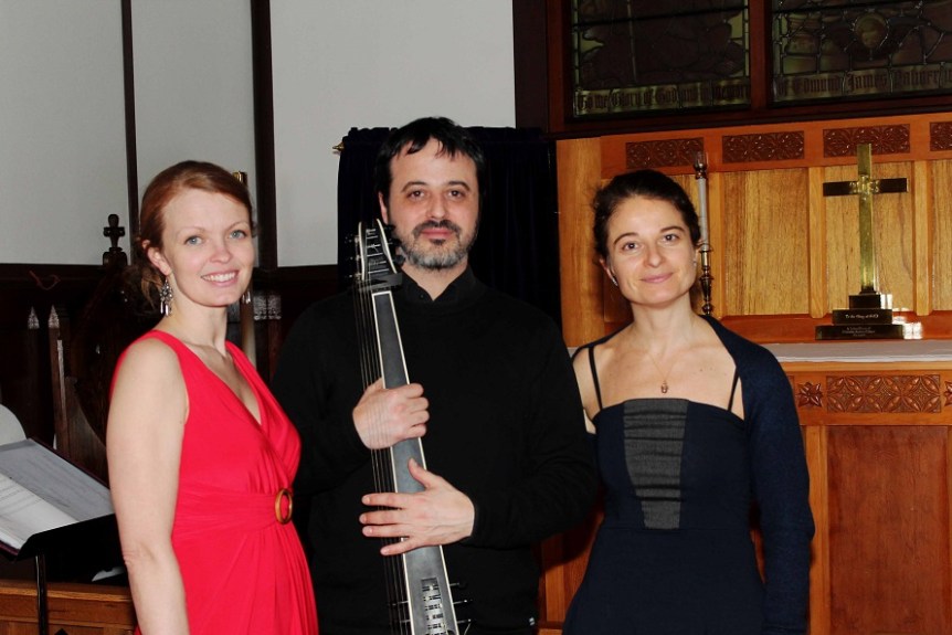 "Obsession's Garden" - Camille Hesketh (soprano), Guzman Ramos (theorbo), and Terri Hron (composer), February 14, 2016